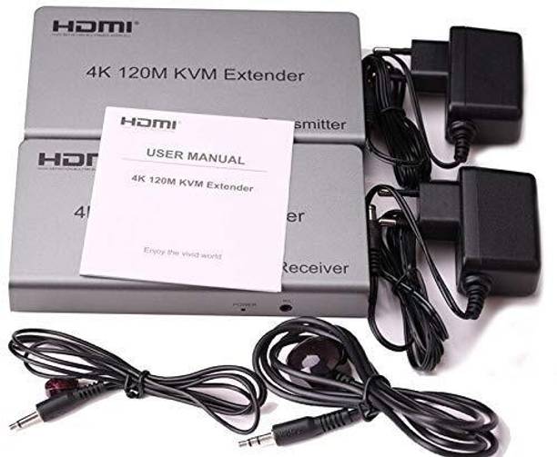 Dye TERABYTE 120M HDMI KVM Extender Transmitter Receiver Over Cat5/5e/Cat6 RJ45 Media Streaming Device