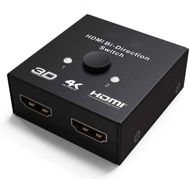 microware HDMI Switch Splitter, Bi-Directional,2 Port,2in1 Out or 1in2 Out 4k 2k HD 1080P Media Streaming Device