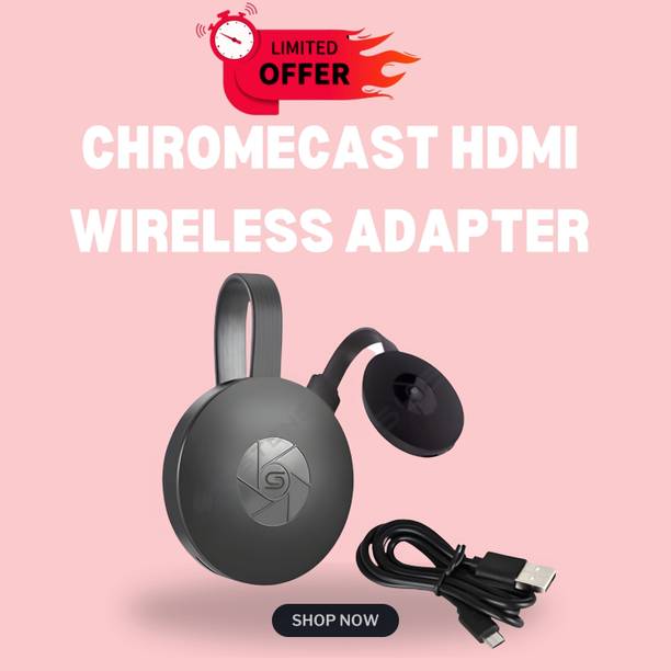 Clairbell Chromecast Wi-Fi Wireless Display Dongle With Tv Steaming device by NetflixT29 Media Streaming Device