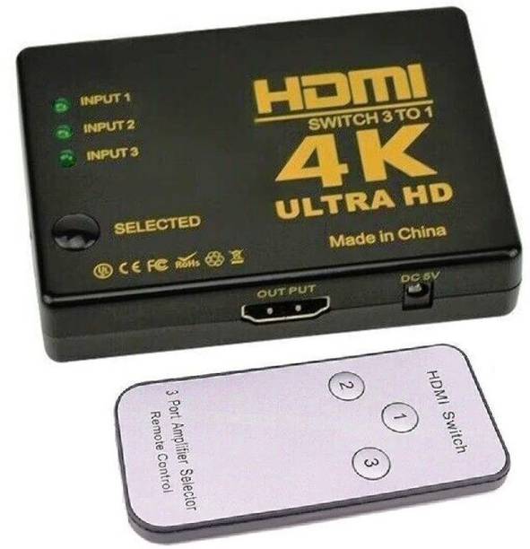 BALRAMA  TV-out Cable 3 Port 4K HDMI Switch 3x1 3 input 1 output