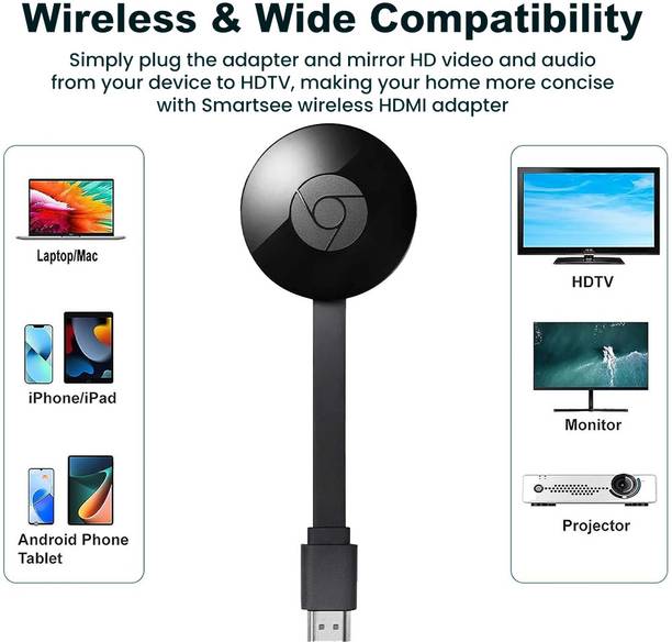 MARS Chromecast 4K HDMI Adapter | Wireless Screen Mirroring for TV & Projector 4G Router 0 GHz 0 Mbps Wifi Speed NA NA
