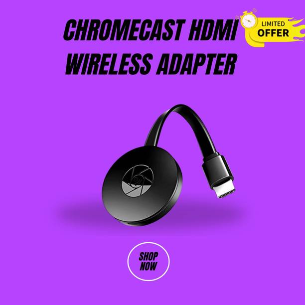 SYARA Chromecast Wi-Fi Wireless Display Dongle With Tv Steaming device by NetflixT341 Media Streaming Device