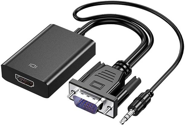 microware VGA to HDMI Converter Adapter 1080P (Male to Female) for Computer, Laptop, PC Media Streaming Device