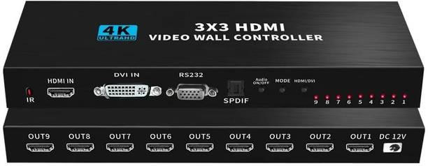 Etzin 4K HDMI Video Wall Controller 3X3 4K 30Hz Video Adapter 1X9 Screen EPL-1048H Media Streaming Device