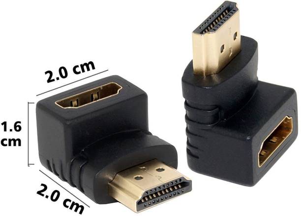 OG X NEXA WITH DEVICE Gold Plated 90 Degree Hdmi Male To Female Adapter/Converter Extender L Shape Media Streaming Device