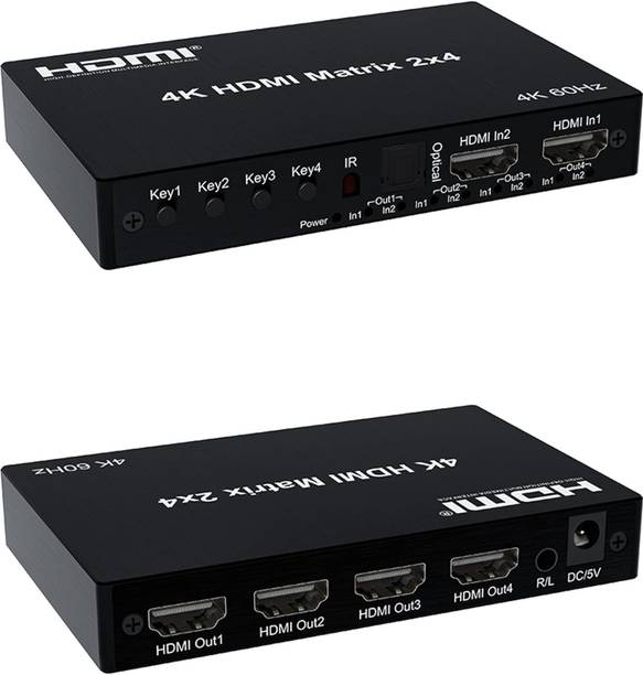 Etzin 4K 60Hz HDMI Matrix 2x4 for Dolby HDMI Splitter Switch EPL-1215H Media Streaming Device
