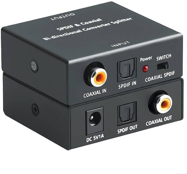 Etzin Digital 2-Way Audio Converter Optical SPDIF Toslink to Coaxial and