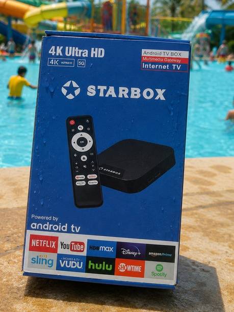 StarBox Android 15 4GB RAM/32GB ROM 64Bit Quad Core Wi-Fi UHD 10K 1080P Smart TV Set Top Media Streaming Device