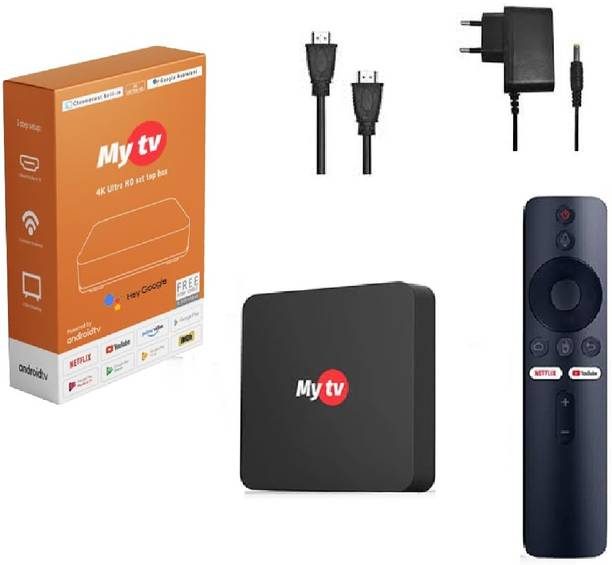 SHAILRON My TV 4K Ultra HD Android Smart TV Box with Voice Remote Media Streaming Device