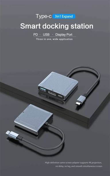 Etzin USB 3.1 to DisplayPort 8k 3 in 1 USB Type c Docking Station to Display EPL-912A Media Streaming Device