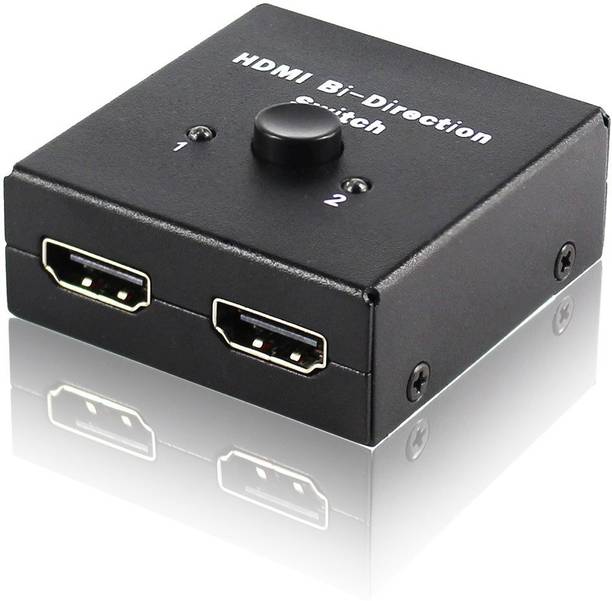 ULTRABYTES 2 Port HDMI Switch Bi-Directional Manual Switcher 2x1 1x2 AB Switch Hub Media Streaming Device