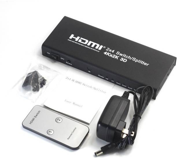 Tobo Switch Splitter 2 Input 4 Output Support Media Streaming Device