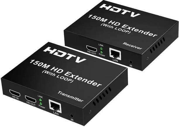 ULTRABYTES 150M HDMI Extender Adapter HDTV Signal Amplifier Over RJ45 Ethernet with Loop Media Streaming Device