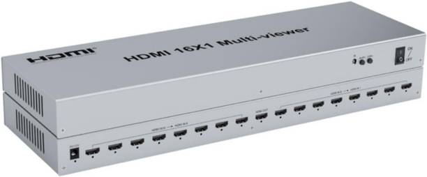 RuhZa HDMI 16x1 Multi Viewer 1080P 16 HDMI Input 1 HDMI Output 16 Split Media Streaming Device
