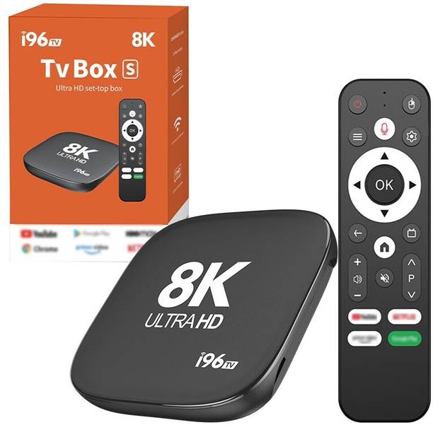 GADGETSWEAR Android 4K TV Box, Smart Streaming Device with Voice Remote, WiFi, Chromecast Media Streaming Device