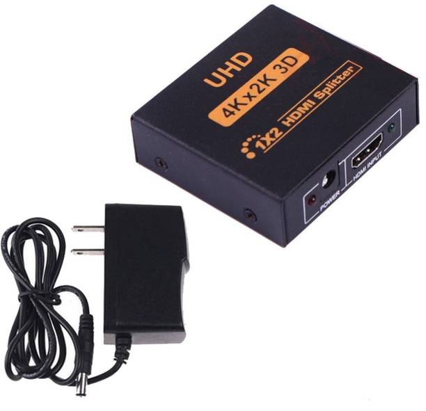 GoodsBazaar 1x2 HDMI Splitter Full HD 1080P Support 1 in 2 Out Amplifier for HDTV PC Media Streaming Device