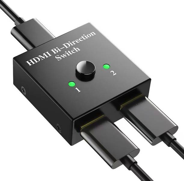 Zeptrox HDMI Switch Splitter, 2 Port Bi-Directional Manual HDMI Switch 2 in 1 Out Media Streaming Device