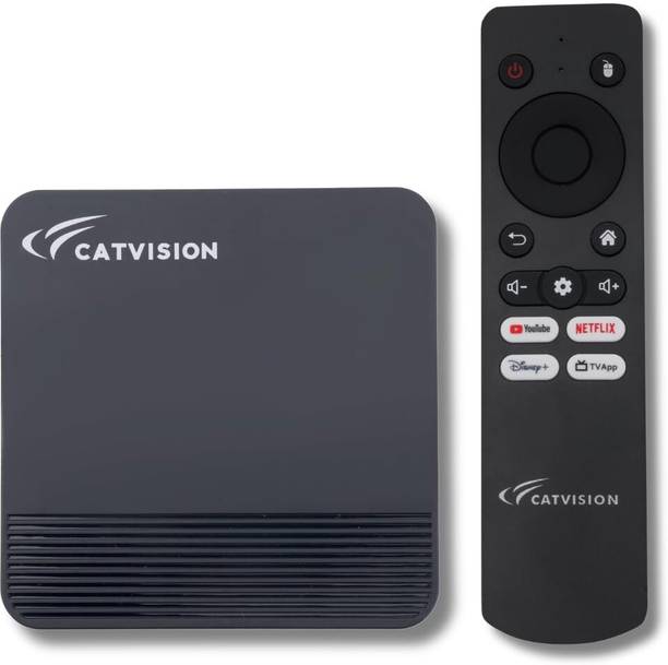 Catvision Android TV Box | 2GB/16GB | Dual Band Wi-Fi | 4K HDR | Infrared Remote | Media Streaming Device