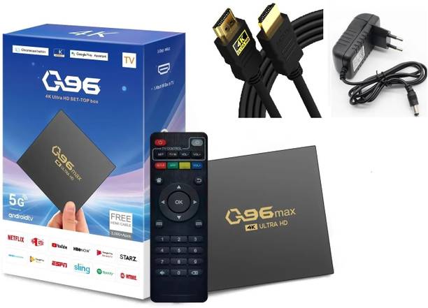 SHAILRON 4K Mini Smart Box with H3 Quad Core 2.4G WiFi,Android 13.0, 4GB Ram 32 GB ROM Media Streaming Device