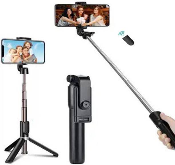 SHOP EXCITING Selfie Stick with Remote, 3-in-1 Multifunctional Selfie Stick, Tripod, Monopod Stand & Mobile Stand Compatible with All Mobile Phones Selfie Stick Bluetooth Selfie Stick