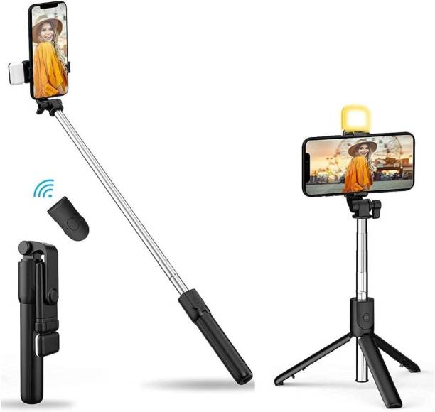 Delta And Chets 3-in-1 Selfie Stick with Tripod Stand Bluetooth Selfie Stick