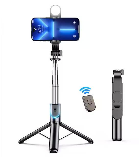 Hold up Selfie Stick with led Lighting and 360 Degree Rotation for Mobile Phone Selfies Bluetooth Selfie Stick