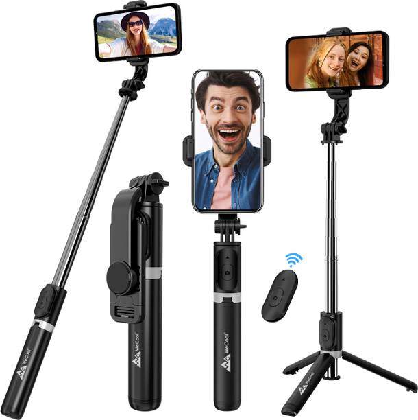 WeCool Portable with Wireless remote acess Extendable Upto 108.5cm Bluetooth Selfie Stick