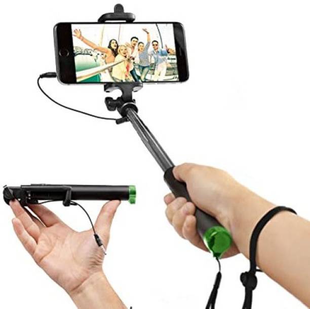 Uborn NIVERSAL WIRED HANDHELD MONOPOD FOR PHONE HOLDER OR PHOTOGRAPHY VIDEO RECORDING YOUTUBE REELS & CAPUTURE EVERY SPECIAL MOMENT Cable Selfie Stick