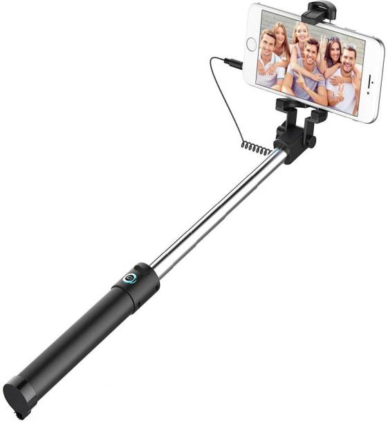 RENTOOR UNIVERSAL WIRED HANDHELD MONOPOD FOR PHONE HOLDER OR PHOTOGRAPHY VIDEO RECORDING YOUTUBE REELS & CAPUTURE Cable Selfie Stick