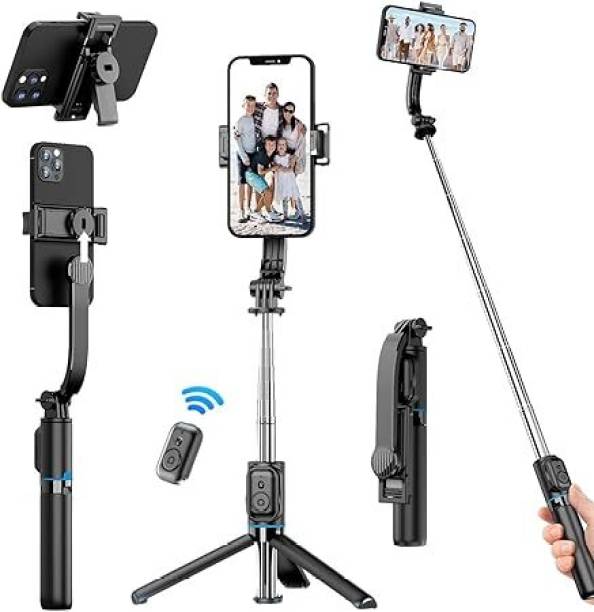 Hold up HOLD UP Selfie Stick, Reinforced Stable Selfie Stick Tripod Portable Compatible with iPhone, Android Smartphone Cable Selfie Stick