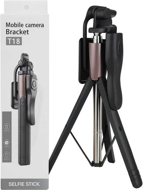 Expro T-18 2-in-1 170cm Bluetooth Selfie Stick Tripod | Extendable Phone Stand with Wireless Remote | Tall 170 CM Foldable Tripod for Video, Photos, Vlogging, Live Streaming – Universal Smartphone Hol