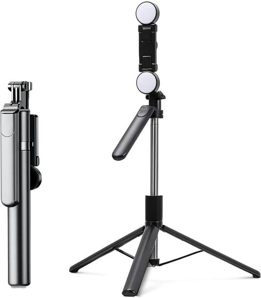 Bestor 3-in-1 Selfie Stick with Tripod | 4-Axis Anti-Shake | 1.8m Extendable | Universal Mobile Holder | Portable & Foldable Bluetooth Selfie Stick