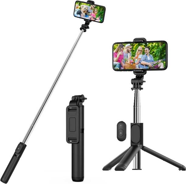 MH BRAND Bluetooth Extendable Selfie Stick with Wireless Remote and Tripod Stand Tripod Bluetooth Selfie Stick