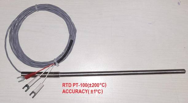 RISARYA RTD PT-100 TYPE 6MM X 6" SENSOR AND 3 WIRE WITH 3M(L) (±200 °C) ,±1 °C,1PCS Temperature & Humidity Sensor