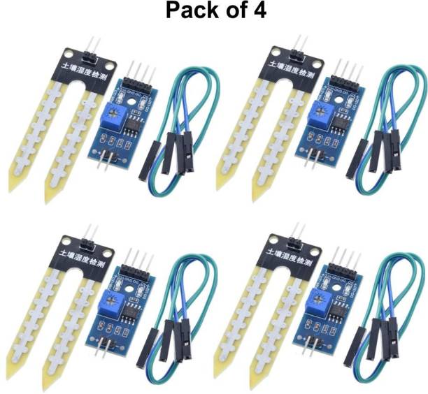 Scienticy Soil Moisture Sensor Module with powerful LM393 (Pack of 4) Current Sensor