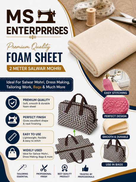 Moxe (2 Miter) Premium Quality Seet EVA foam sheet/rubber sheet for making bag Sewing Kit