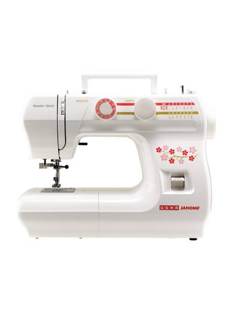 USHA NEW WONDER STITCH WITH COVER AUTOMATIC SEWING MACHINE Electric Sewing Machine 21 built-in stitches 860 SPM White