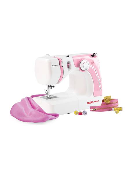 USHA New marvela pink Electric Sewing Machine 14 built-in stitches 550 SPM White-pink
