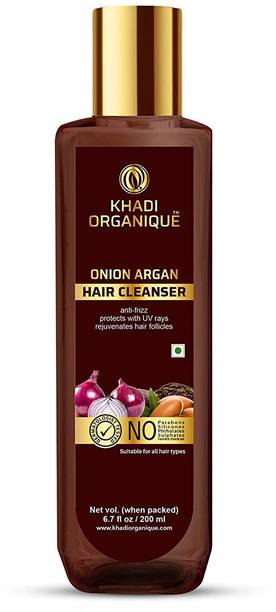khadi ORGANIQUE Onion Argan Hair Cleanser Rich In Vitamin E & Keratin (SLS & PARABEEN Free)