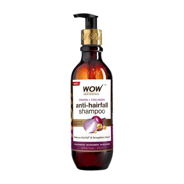 WOW SKIN SCIENCE Onion & Collagen Anti-Hairfall Shampoo | New & Improved Formulation