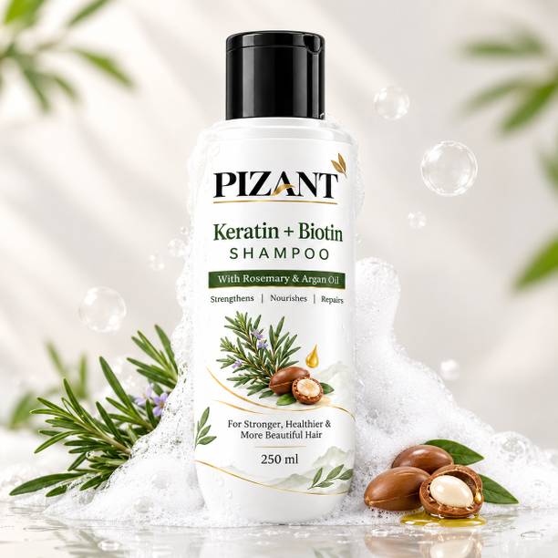 PIZANT Keratin Biotin Foaming Botanical Shampoo With Rosemary & Argan Oil