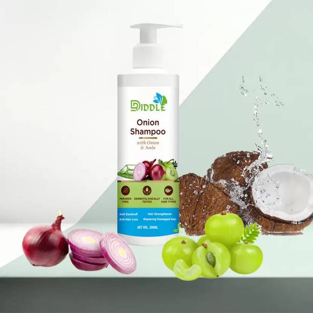 DRIDDLE Onion Shampoo with Onion and Plant Keratin for Hair Fall Control - 250ml