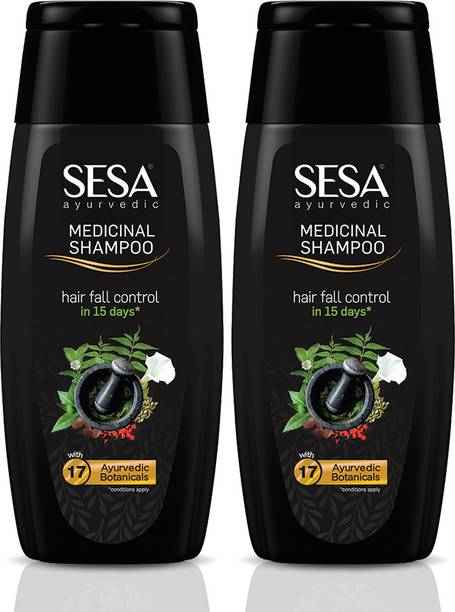 SESA Ayurvedic Shampoo for Hair Fall Control With Bhringraj and 15 Natural Herbs