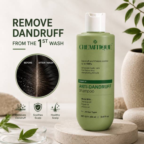 CHEMITIQUE TeaTree oil Shampoo For Dandruff and Damage Repair,Man And Women