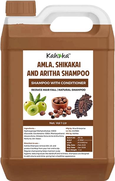 Kahika Shikakai, Areetha and Amla Hair Shampoo with Conditioner 1 ltr