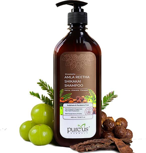 Pureus Herbals Amla Reetha Shikakai Sulphate & Paraben Free Shampoo