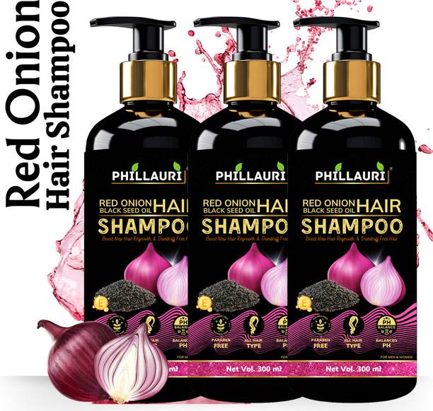 Phillauri Onion Black Seed Oil Shampoo - Strengthens and Nourishes Hair