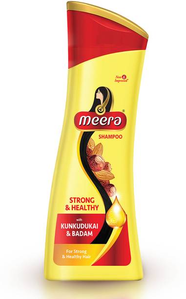 Meera मजबूत और स्वस्थ शैम्पू, कुनकुदुकाई और बादाम की अच्छे के साथ
