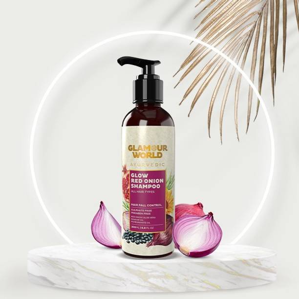 Glamour World Ayurvedic Glow Red Onion Sulphate Free Shampoo