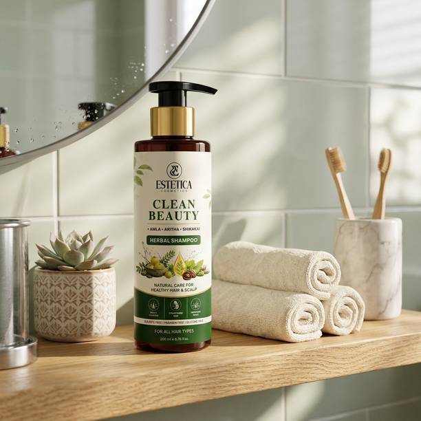 Estetica Sulfate Free Shampoo with Amla Aritha Shikakai for All Hair Types